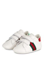 GUCCI Krabbelschuhe , Farbe: WEISS/ GRÜN/ ROT (Bild 1)