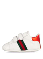 GUCCI Krabbelschuhe , Farbe: WEISS/ GRÜN/ ROT (Bild 1)