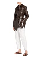 LUISA CERANO Hemdbluse in Lederoptik, Farbe: BRAUN (Bild 1)