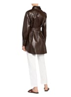 LUISA CERANO Hemdbluse in Lederoptik, Farbe: BRAUN (Bild 1)