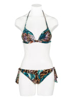 MARYAN MEHLHORN Neckholder-Bikini-Top EXOTICA , Farbe: GRÜN/ LILA/ BRAUN (Bild 1)