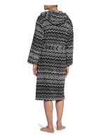 MISSONI Home Unisex-Bademantel KEITH mit Kapuze, Farbe: SCHWARZ/ WEISS (Bild 1)