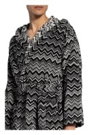 MISSONI Home Unisex-Bademantel KEITH mit Kapuze, Farbe: SCHWARZ/ WEISS (Bild 1)