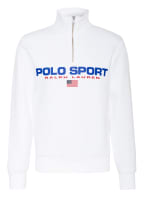 POLO RALPH LAUREN Sweat-Troyer, Farbe: WEISS/ BLAU/ ROT (Bild 1)