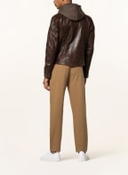 gipsy Lederjacke BIKO mit abnehmbarer Blende, Farbe: DUNKELBRAUN (Bild 1)