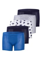 SCHIESSER 5er-Pack Boxershorts ORIGINAL CLASSICS, Farbe: WEISS/ BLAU/ DUNKELBLAU (Bild 1)