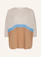 darling harbour Strickshirt aus Cashmere, Farbe: BEIGE/ BLAU/ CAMEL (Bild 1)