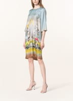 ETRO Seidenkleid mit 3/4-Arm, Farbe: HELLBLAU/ DUNKELGELB (Bild 1)
