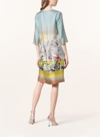 ETRO Seidenkleid mit 3/4-Arm, Farbe: HELLBLAU/ DUNKELGELB (Bild 1)