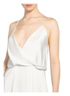 unique Evening dress with stole, Color: WHITE (Image 1)