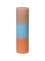 BROSTE COPENHAGEN Stumpenkerze CARAMEL SKY, Farbe: TAUPE/ HELLBLAU/ HELLORANGE (Bild 1)