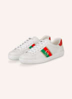 GUCCI Sneaker NEW ACE, Farbe: WEISS/ ROT/ GRÜN (Bild 1)