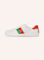 GUCCI Sneaker NEW ACE, Farbe: WEISS/ ROT/ GRÜN (Bild 1)