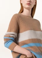 darling harbour Cashmere-Pullover, Farbe: BEIGE/ CREME/ HELLBLAU (Bild 1)