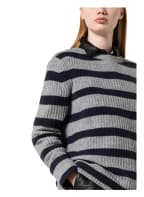 darling harbour Cashmere-Pullover, Farbe: GRAU/ DUNKELBLAU (Bild 1)