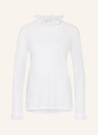 rich&royal Longsleeve im Materialmix, Farbe: WEISS (Bild 1)