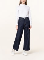 rich&royal Longsleeve im Materialmix, Farbe: WEISS (Bild 1)