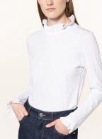 rich&royal Longsleeve im Materialmix, Farbe: WEISS (Bild 1)