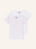 PETIT BATEAU 2er-Pack T-Shirts, Farbe: HELLROSA/ WEISS (Bild 1)