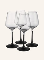 Villeroy & Boch Set of 4 wine glasses MANUFACTURE ROCK, Color: BLACK/ WHITE (Image 1)