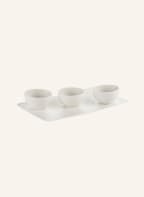 Villeroy & Boch 4-tlg. Set: Schalen mit Servierplatte MANUFACTURE ROCK, Farbe: WEISS (Bild 1)