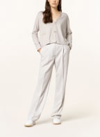 FABIANA FILIPPI Hose mit Schmucksteinbesatz, Farbe: CREME (Bild 1)