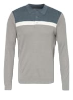 REISS Strick-Poloshirt EASTLONG Slim Fit , Farbe: GRAU/ BLAU/ WEISS (Bild 1)