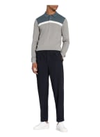 REISS Strick-Poloshirt EASTLONG Slim Fit , Farbe: GRAU/ BLAU/ WEISS (Bild 1)