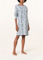 mey Nachthemd Serie ARIELLA, Farbe: BLAU/ WEISS/ NUDE (Bild 1)
