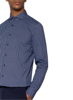 OLYMP Jerseyhemd Level Five 24/Seven body fit, Farbe: DUNKELBLAU/ WEISS/ HELLBLAU (Bild 1)
