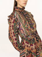 ETRO Kleid mit Seide, Farbe: GRÜN/ ROT/ SCHWARZ (Bild 1)