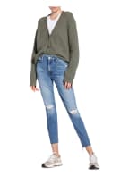 MOTHER Skinny Jeans THE LOOKER ANKLE FRAY, Farbe: not cut & pasted mittelblau denim (Bild 1)