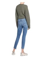 MOTHER Skinny Jeans THE LOOKER ANKLE FRAY, Farbe: not cut & pasted mittelblau denim (Bild 1)
