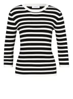 darling harbour Pullover mit 3/4-Arm, Farbe: WEISS/ SCHWARZ (Bild 1)