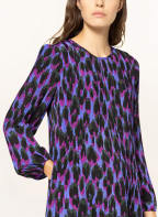 STEFFEN SCHRAUT Plisseekleid, Farbe: SCHWARZ/ FUCHSIA/ HELLBLAU (Bild 1)