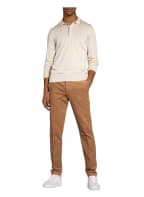 BOSS Strick-Poloshirt T-NOCERO Tailored Fit mit Seide, Farbe: BEIGE (Bild 1)