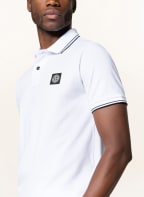 STONE ISLAND Piqué-Poloshirt Slim Fit, Farbe: WEISS (Bild 1)