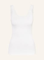 rosemunde Seidentop BABETTE mit Spitzenbesatz, Farbe: WEISS (Bild 1)