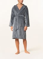 VOSSEN Unisex-Bademantel TEXAS mit Kapuze , Farbe: DUNKELGRAU (Bild 1)