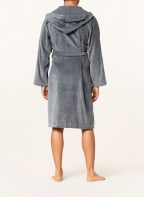 VOSSEN Unisex-Bademantel TEXAS mit Kapuze , Farbe: DUNKELGRAU (Bild 1)