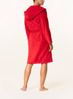 VOSSEN Unisex-Bademantel TEXAS mit Kapuze, Farbe: ROT (Bild 1)
