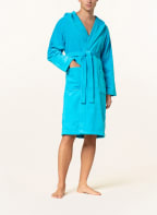 VOSSEN Unisex-Bademantel TEXAS mit Kapuze , Farbe: TÜRKIS (Bild 1)