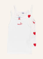 PETIT BATEAU 2er-Pack Tops, Farbe: WEISS (Bild 1)
