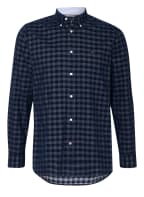 TOMMY HILFIGER Cordhemd GINGHAM Regular Fit, Farbe: DUNKELBLAU/ GRAU (Bild 1)
