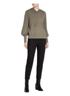 REPEAT Strick-Hoodie aus Cashmere, Farbe: KHAKI (Bild 1)