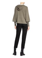 REPEAT Strick-Hoodie aus Cashmere, Farbe: KHAKI (Bild 1)