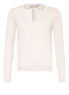 BOSS Strick-Poloshirt T-NOCERO Tailored Fit mit Seide, Farbe: BEIGE (Bild 1)