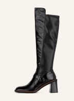ELVIO ZANON Overknee-Stiefel im Materialmix, Farbe: SCHWARZ (Bild 1)