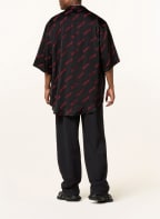 BALENCIAGA Oversized-Hemd , Farbe: SCHWARZ/ ROT (Bild 1)