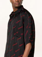 BALENCIAGA Oversized-Hemd , Farbe: SCHWARZ/ ROT (Bild 1)